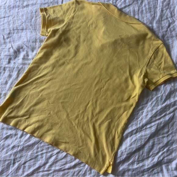 POLO Ralph Lauren 100% cotton yellow short sleeved collared top women’s medium - Picture 5 of 6